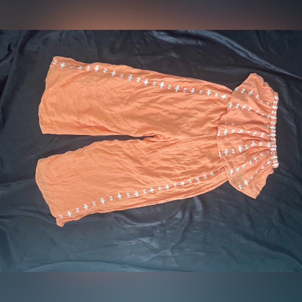 Small Women’s Light Orange Tube-Top Romper